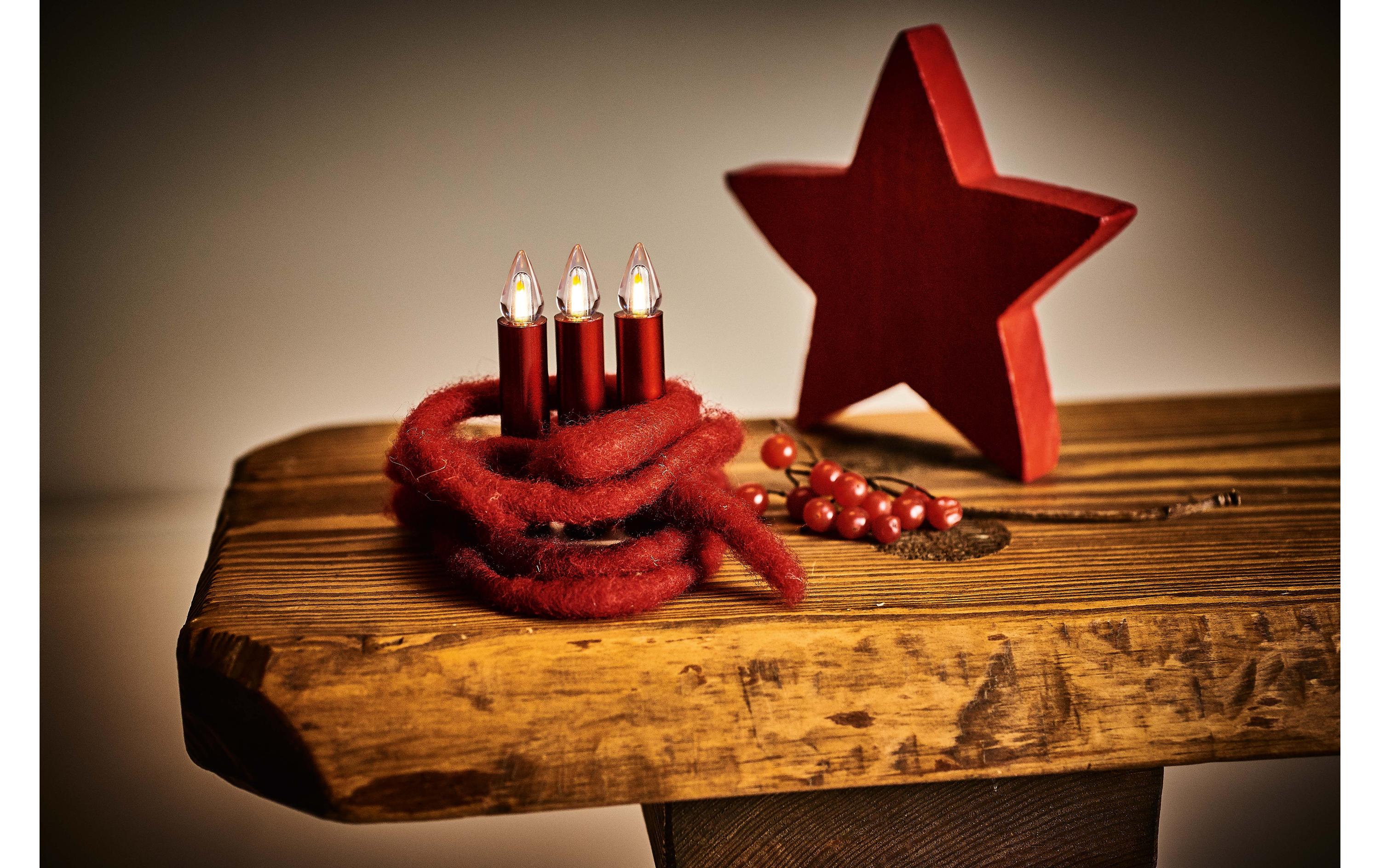 LED Baumkerze SuperLight Flame, Rot, 6er-SetErweiterungsset LED Christbaumkerze