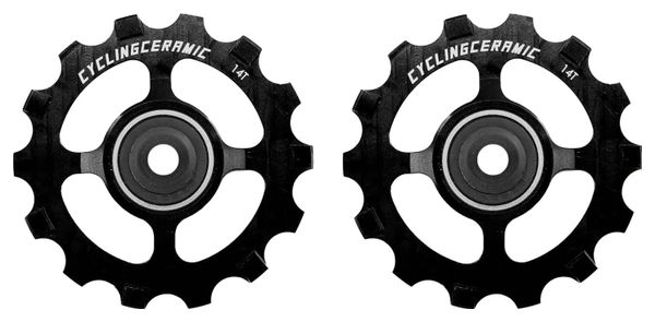 Galets CyclingCeramic Narrow 14T pour Dérailleur Sram VTT 12V Noir