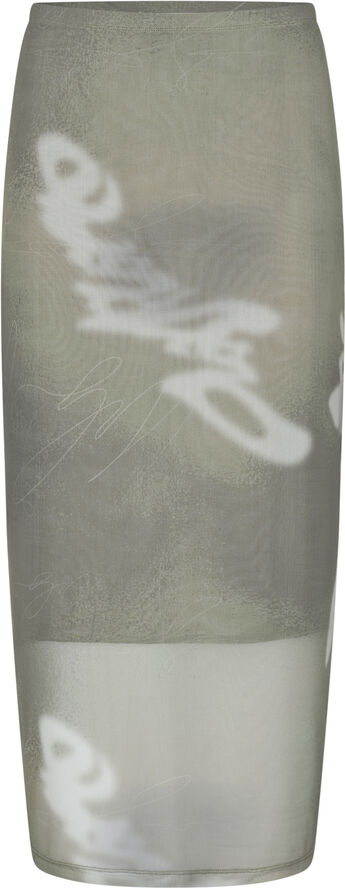 Oval Square Alicia Skirt Abbey stone scrible aop