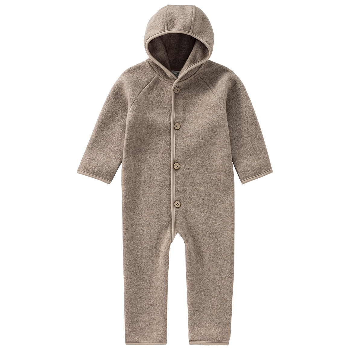Topomini Pure Collection Baby Wollwalk-Overall mit Umschlagbündchen hellbraun