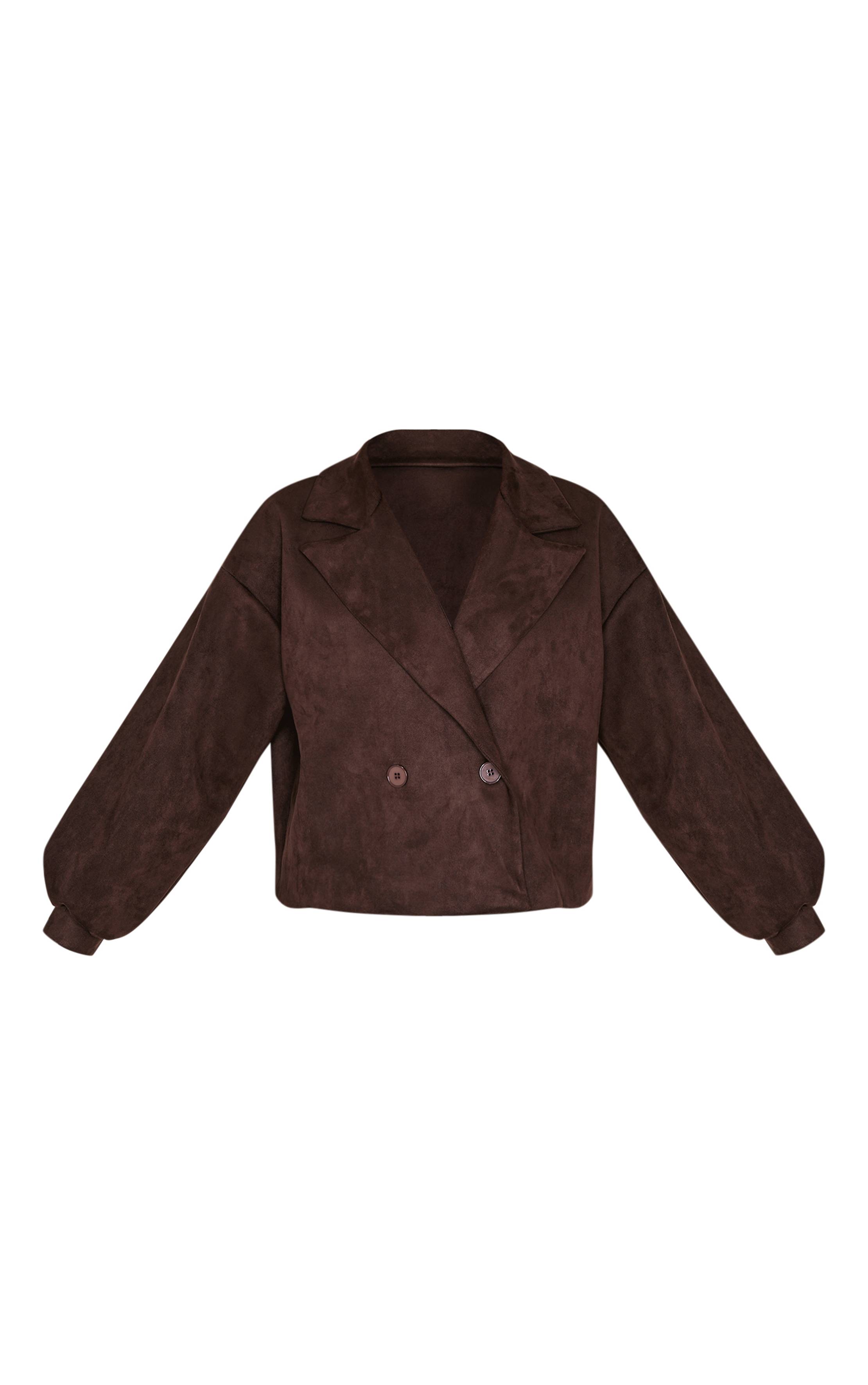 Chocolat Trench-coat En Synthétique À Manches Ballon