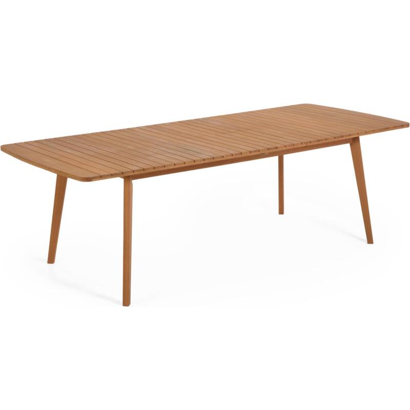 Table d'extérieur extensible Hanzel - bois massif d'eucalyptus L 183 (240) x P 100 cm