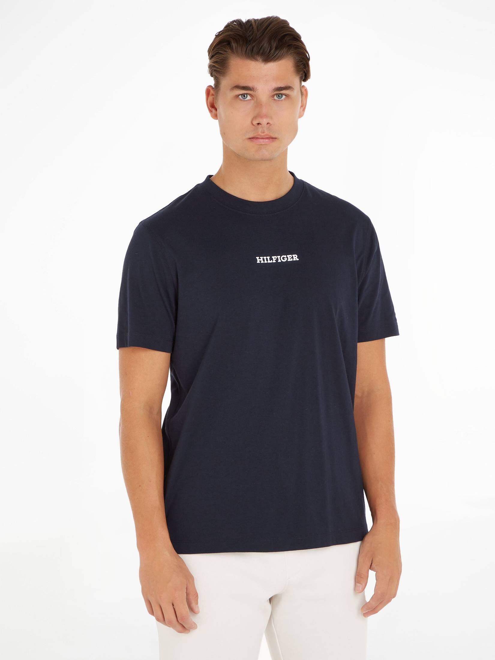 Tommy Hilfiger| Herren T-Shirt MONOTYPE SMALL CHEST PLACEMENT