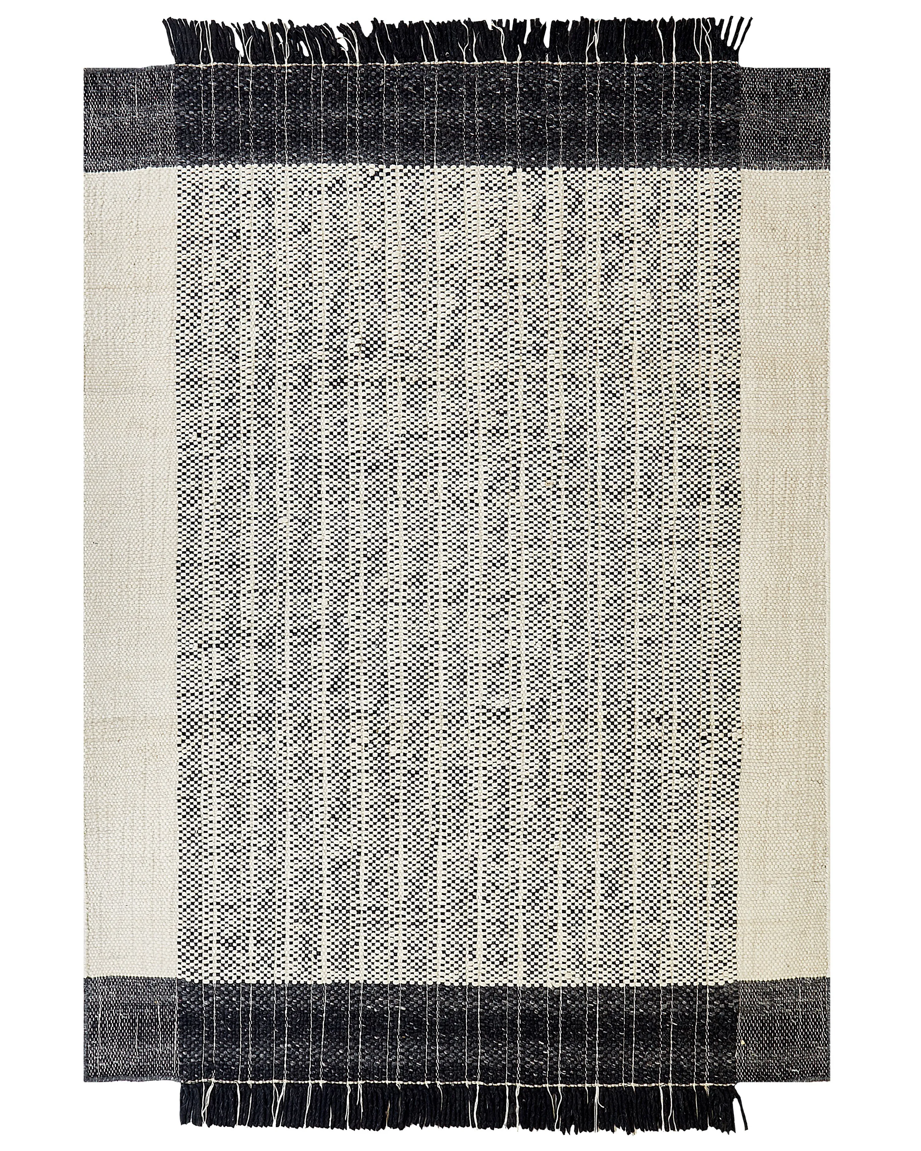 Vloerkleed KETENLI Wit 160 x 230 cm Wol