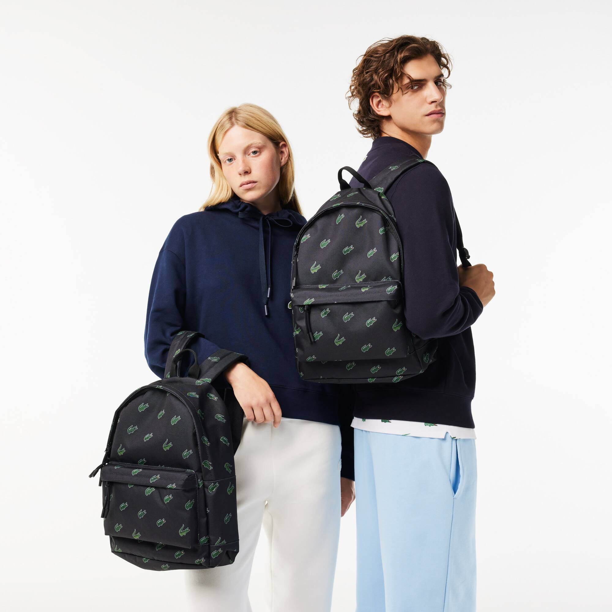 Rucksack mit Croc-Aufdruck Rucksäcke - Blau - Lacoste - Unisex