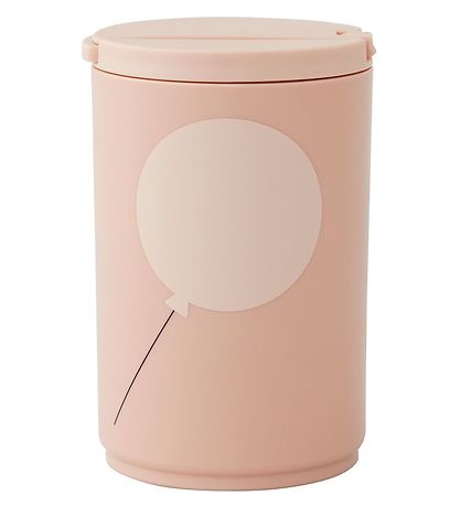 Design Letters Becher m. Strohhalme - Kids - 330 ml - Puderpink