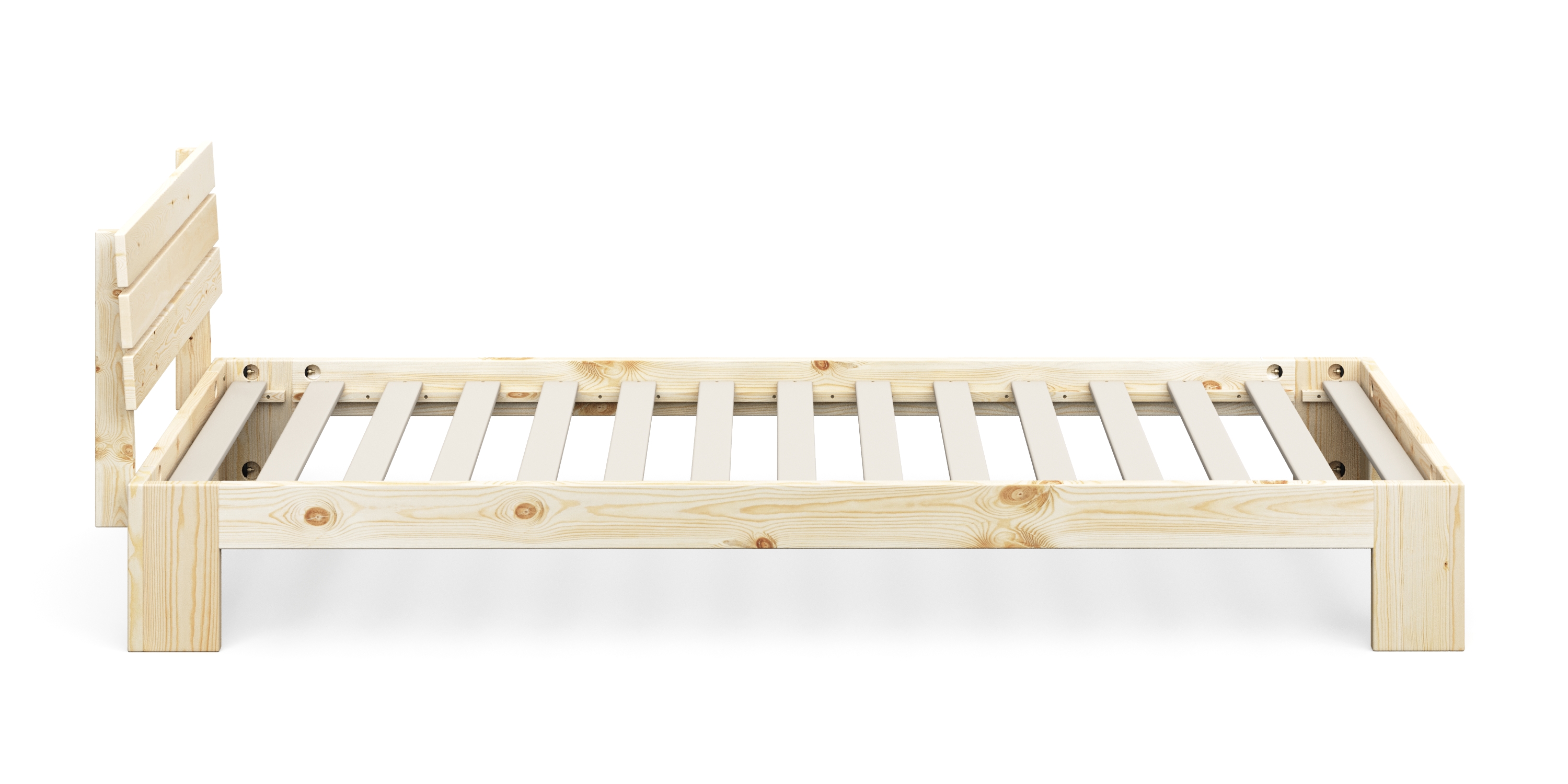 Bett Holz JAYDEN 90 x 200 cm nature