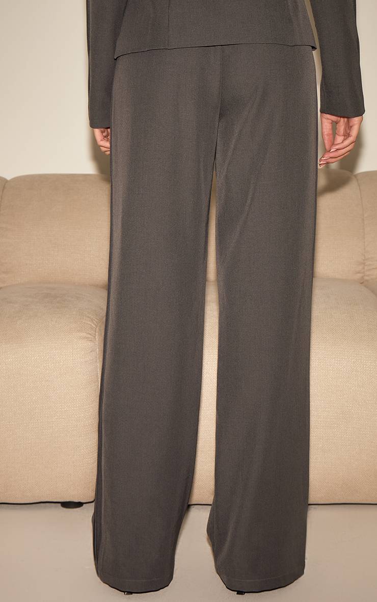 Charbon Pantalon Large Tissé Tailleur Ensemble Coordonné