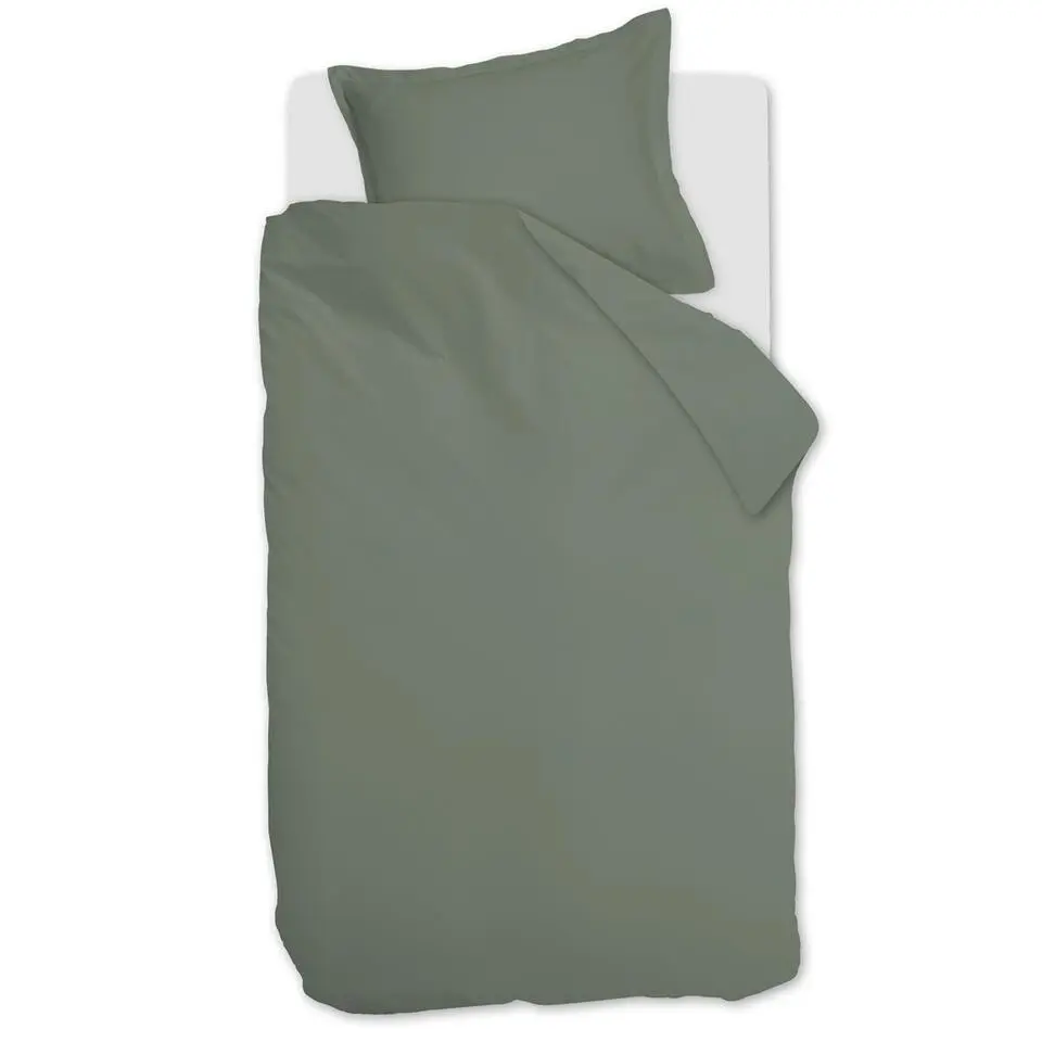 Ambiante Bamboo Uni dekbedovertrek - 140x200/220 - Groen