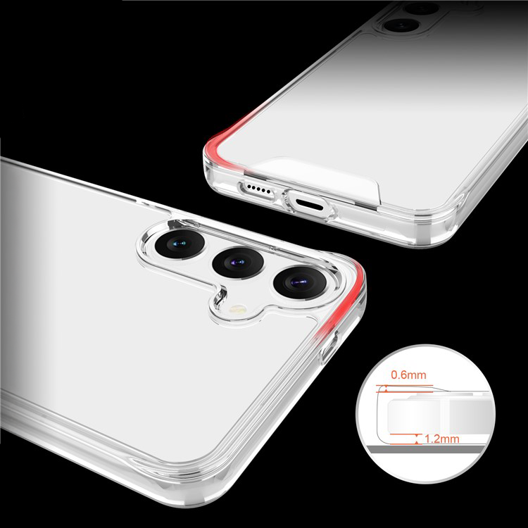 Samsung Galaxy S25 Hybrid Hardcase Hülle mit TPU Bumper - Transparent