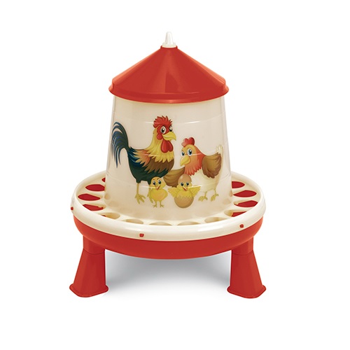 Cocho de plástico para aves, 2 kg, com pés - Linha Happy Range