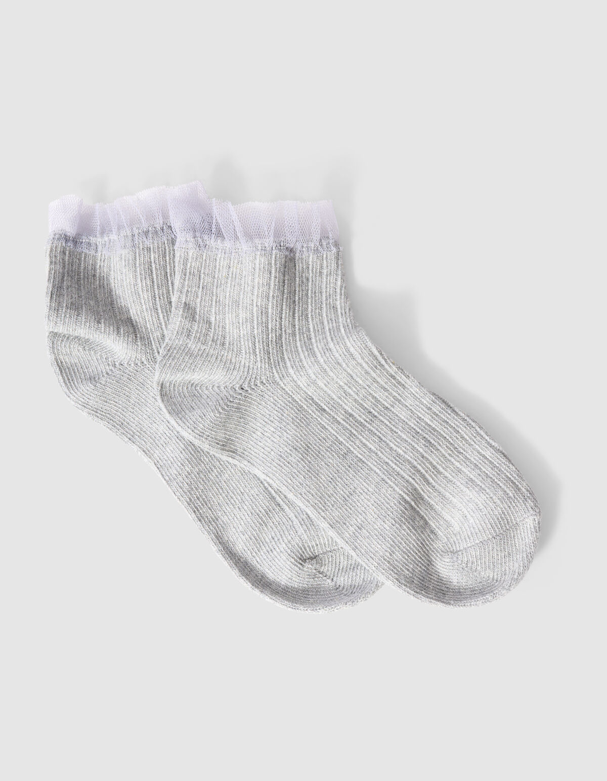 Ruffle Sokken Grijs