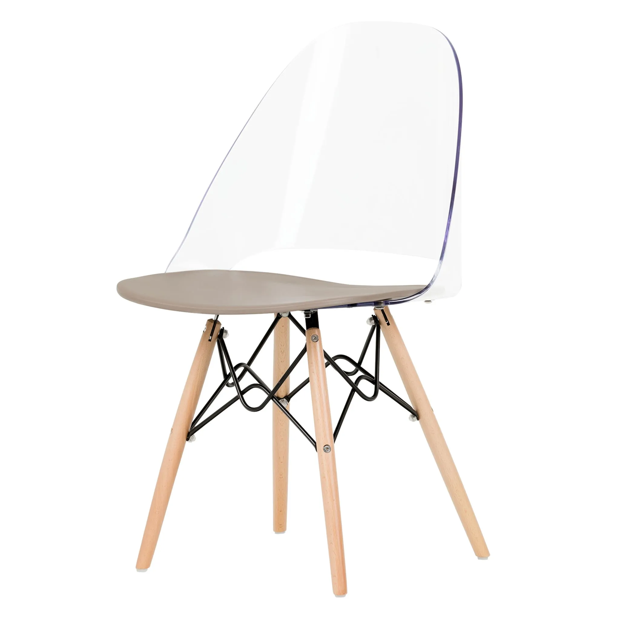 South Shore Chaise de Bureau Style Eiffel - Annexe Gris clair