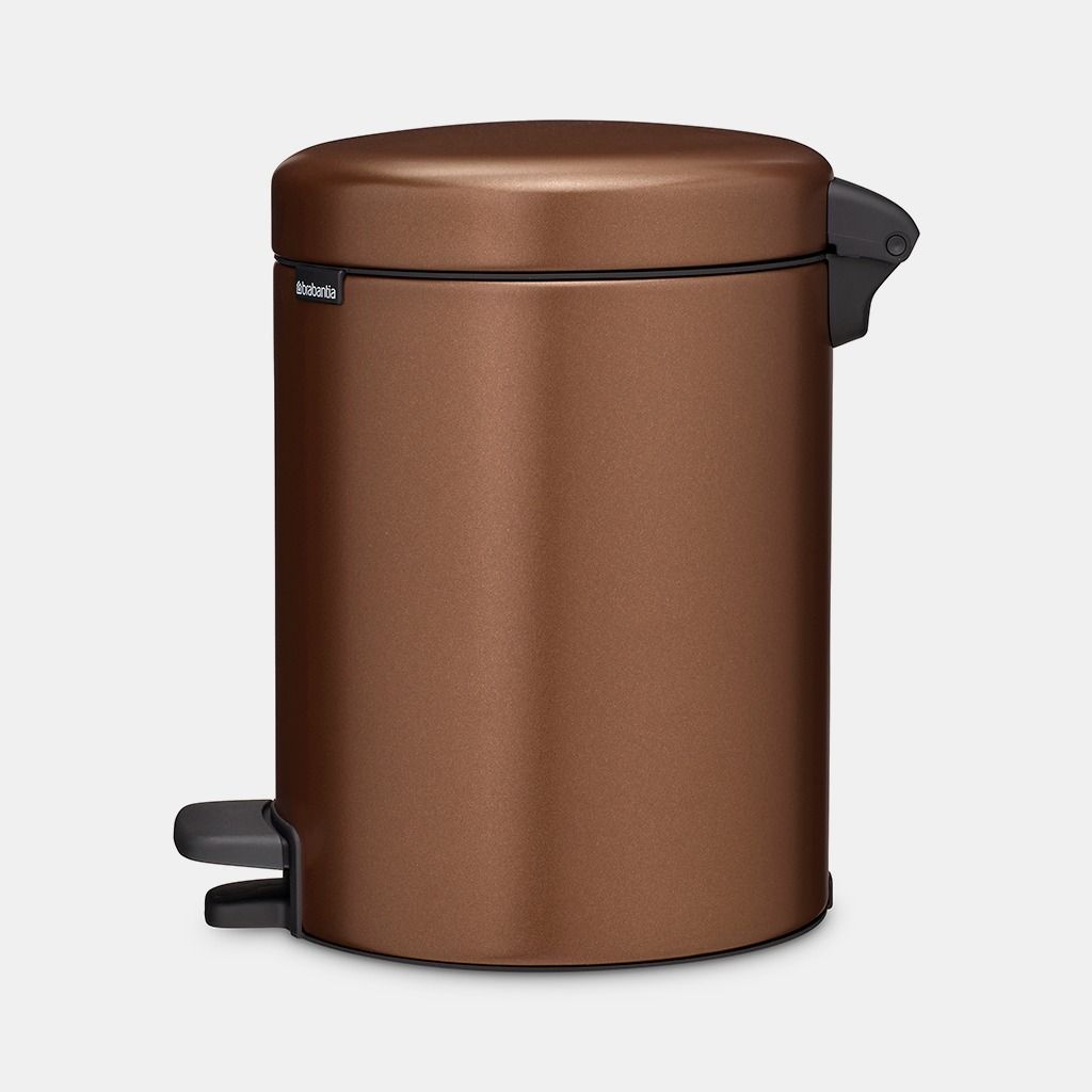 NewIcon Pedaalemmer, 5 liter, kunststof binnenemmer - Warm Bronze