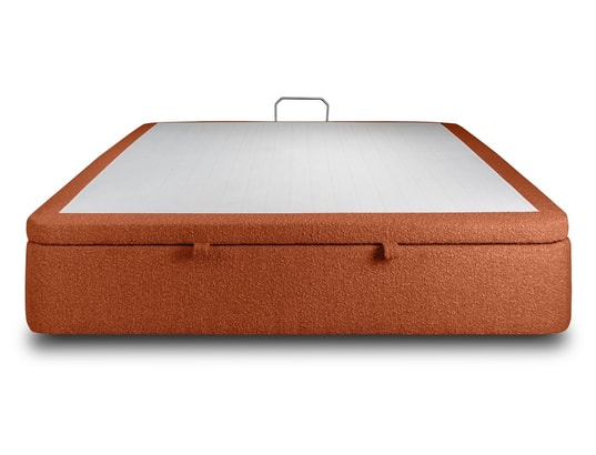 SOMMEIL DE PLOMB - Sommier 140 x 190 Sommier coffre bouclette terracotta 140x190 h39cm