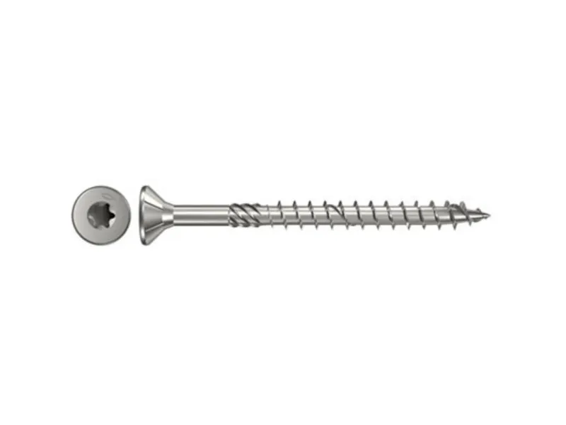 Fischer 657052, Skrue, Metal, Træ, Generel nytteværdi, Delvis gevind, Fladt hoved
