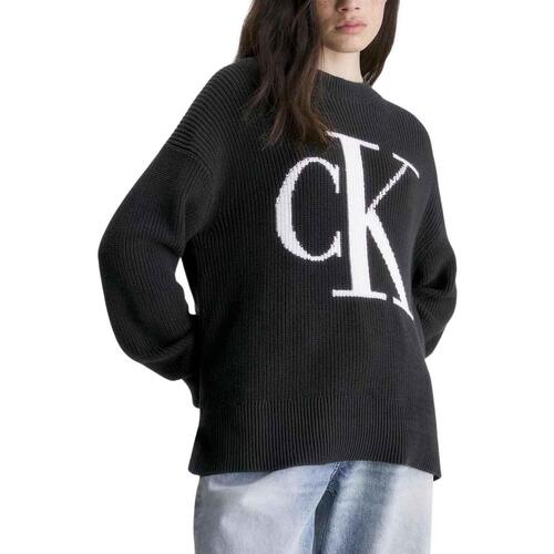 Calvin Klein Jeans - CK INTARSIA LOOSE SWEATER Negro