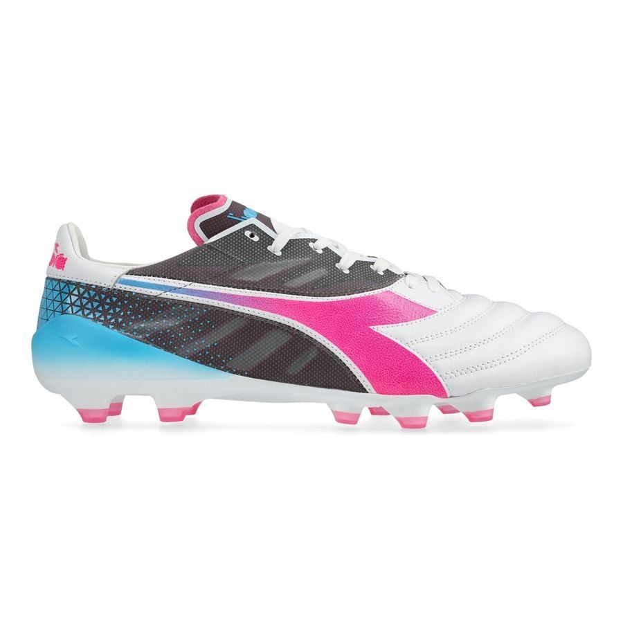Diadora Brasil Elite Veloce GR ITA LPX FG - Blanc/Rose/Bleu
