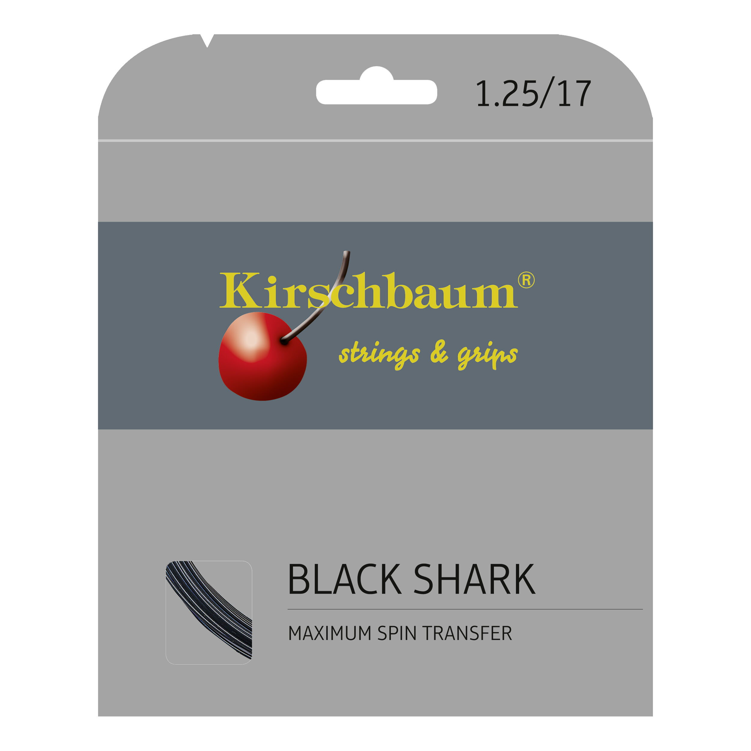 Kirschbaum Shark Cordage En Garniture 12m - Noir