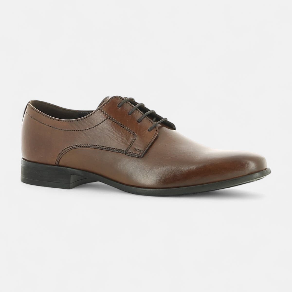 Derbies Homme en cuir cognac