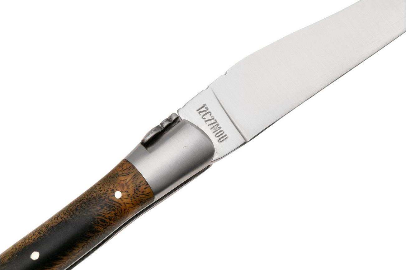 Laguiole en Aubrac Pistachio Cheesewood, Matt Bolster, zakmes, 12 cm