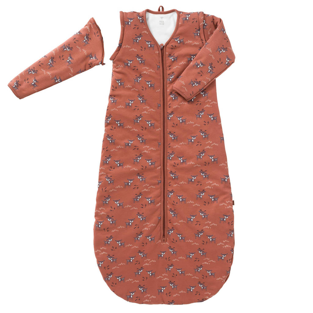 gevoerde baby winter slaapzak Deer Amber brown