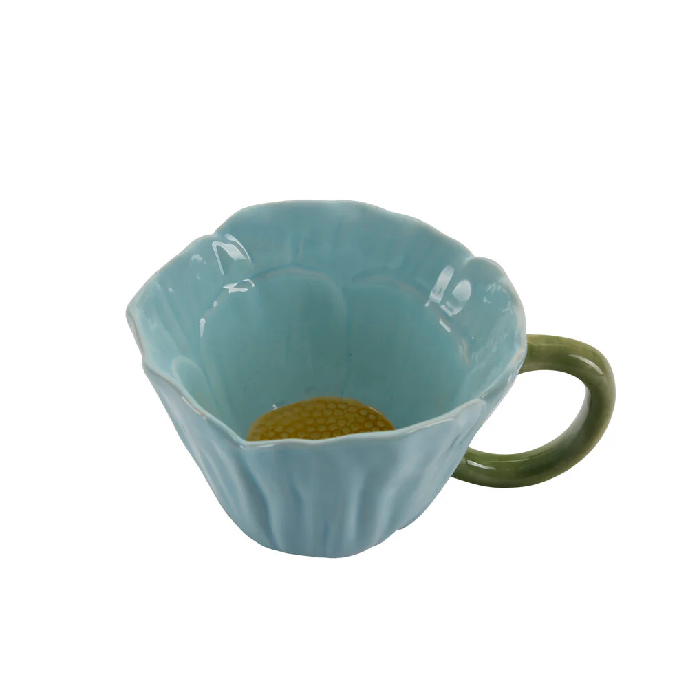 Bahne Interior  Blomster krus, Blå - H6,5 cm