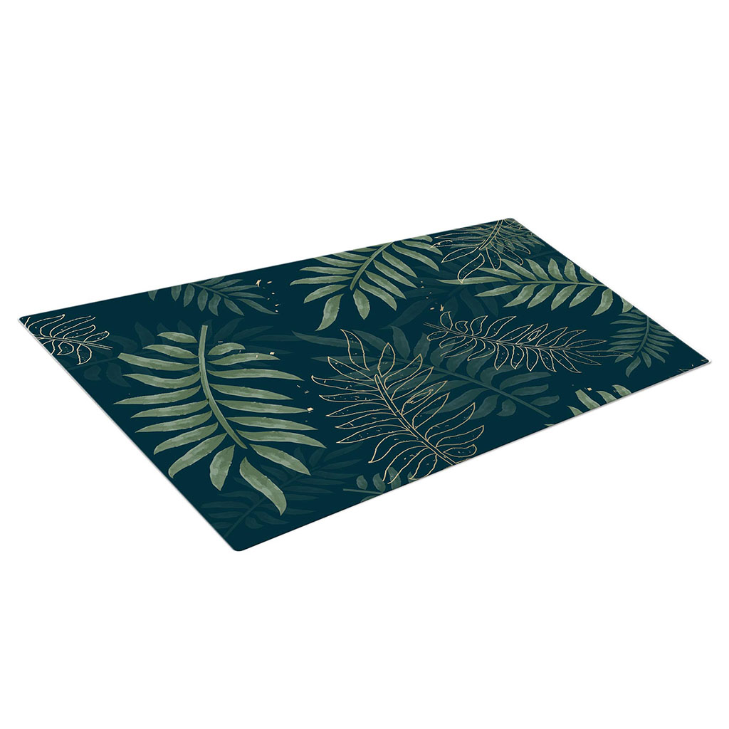 Set de table polypropylène feuillage vert et doré 31x42cm