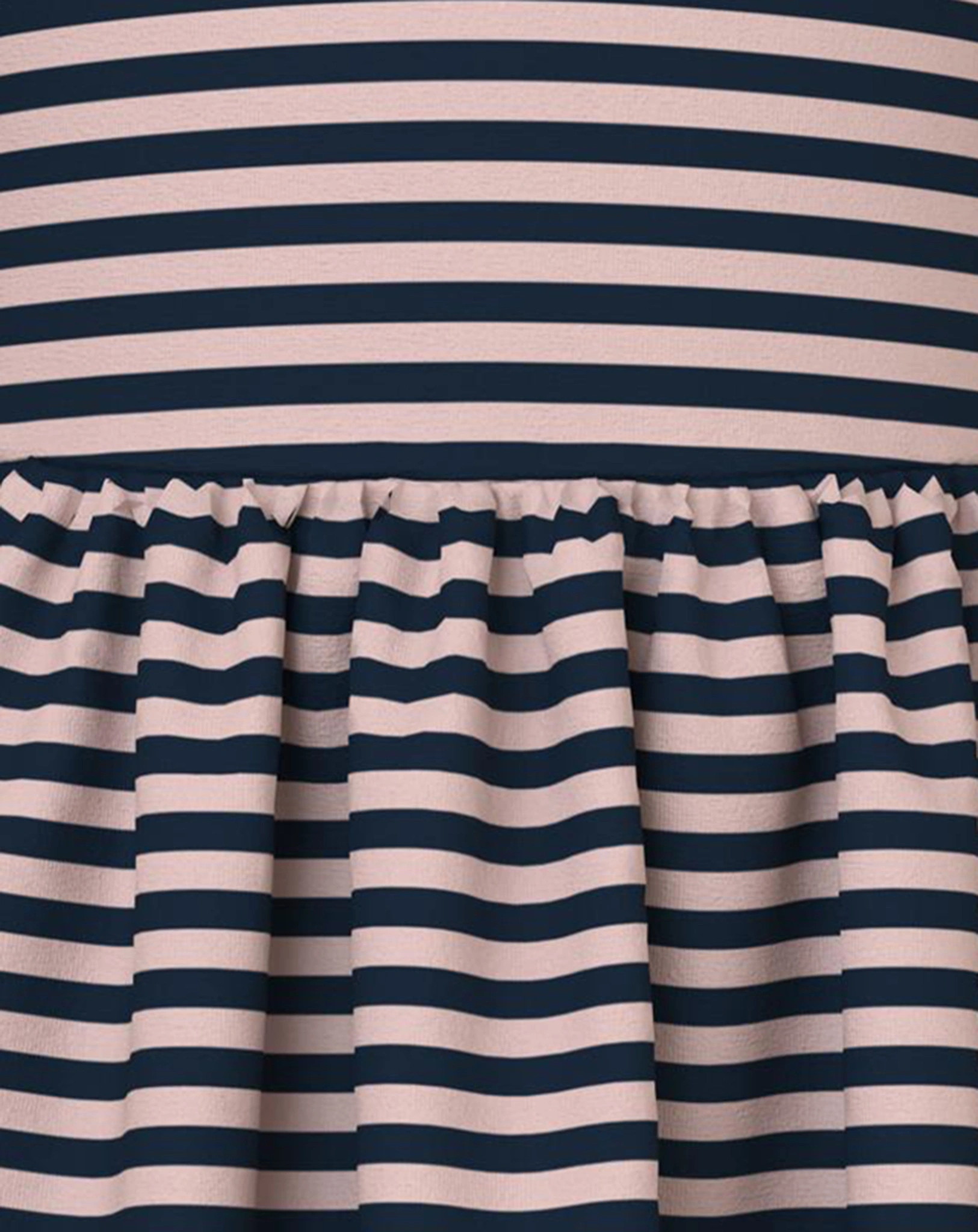 Langarm-Kleid NMFVALENTINA STRIPES in rosa/schwarz