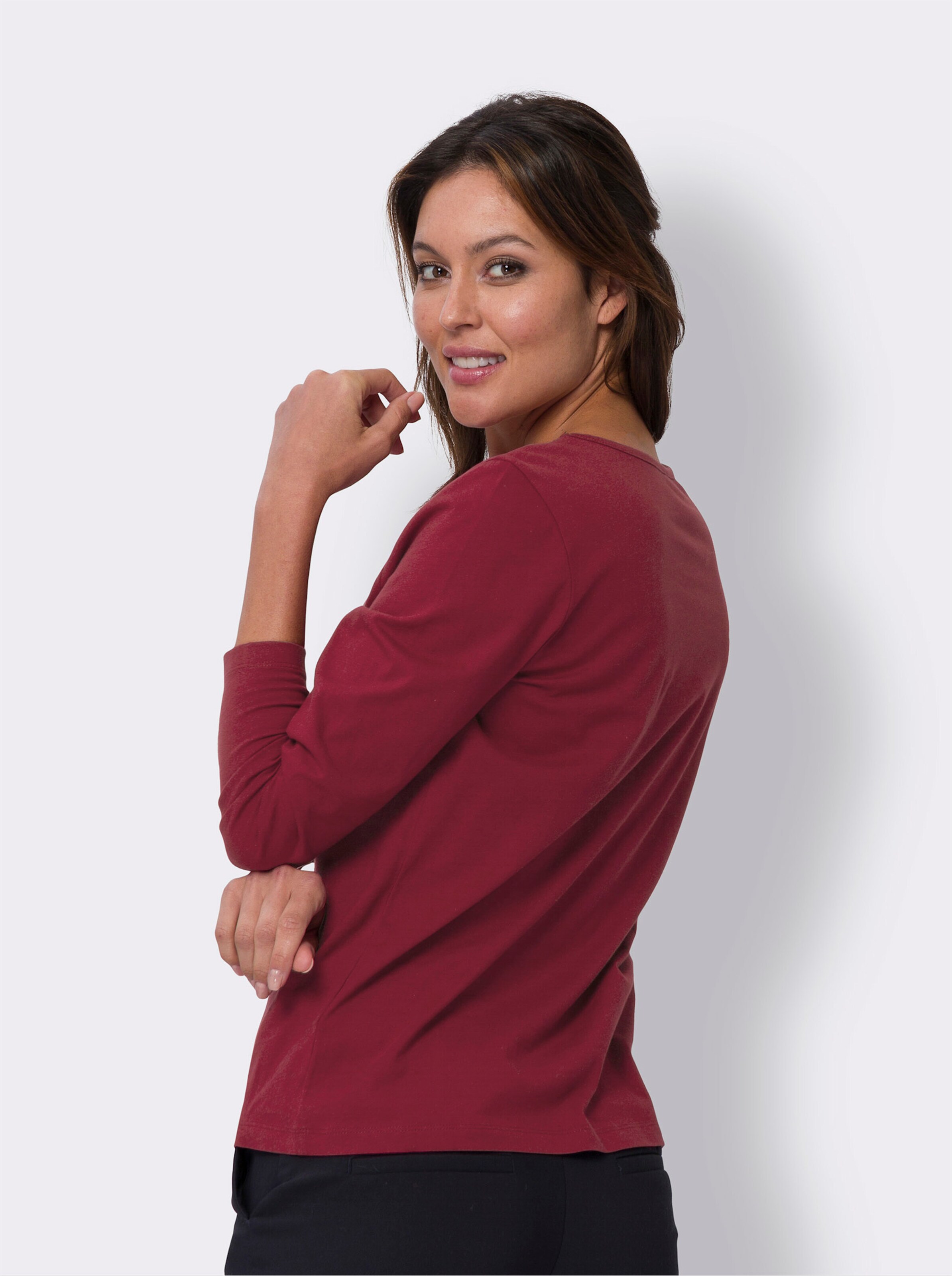 Rundhalsshirt mit Blumen-Druck