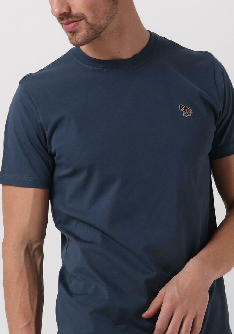 PS PAUL SMITH blauwe ps paul smith polo mens slim fit ss tshirt zebra badge