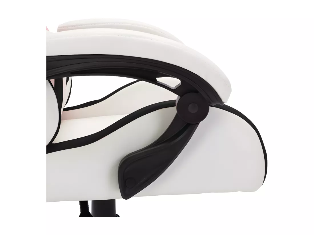 Fauteuil de jeux vidéo avec LED RVB Blanc et noir Similicuir
