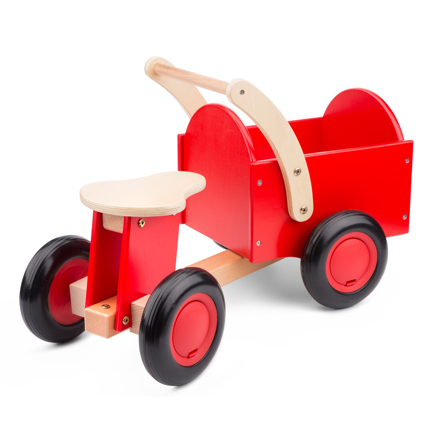 Rutscher aus Holz für Kinder mit rotem Kasten Holzspielzeug