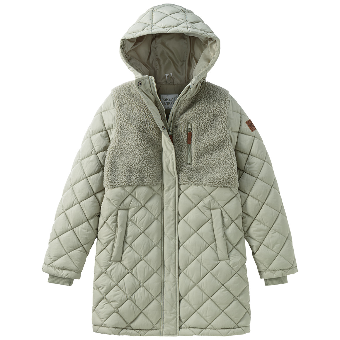 Yigga Mädchen Steppjacke mit Teddybesatz helloliv