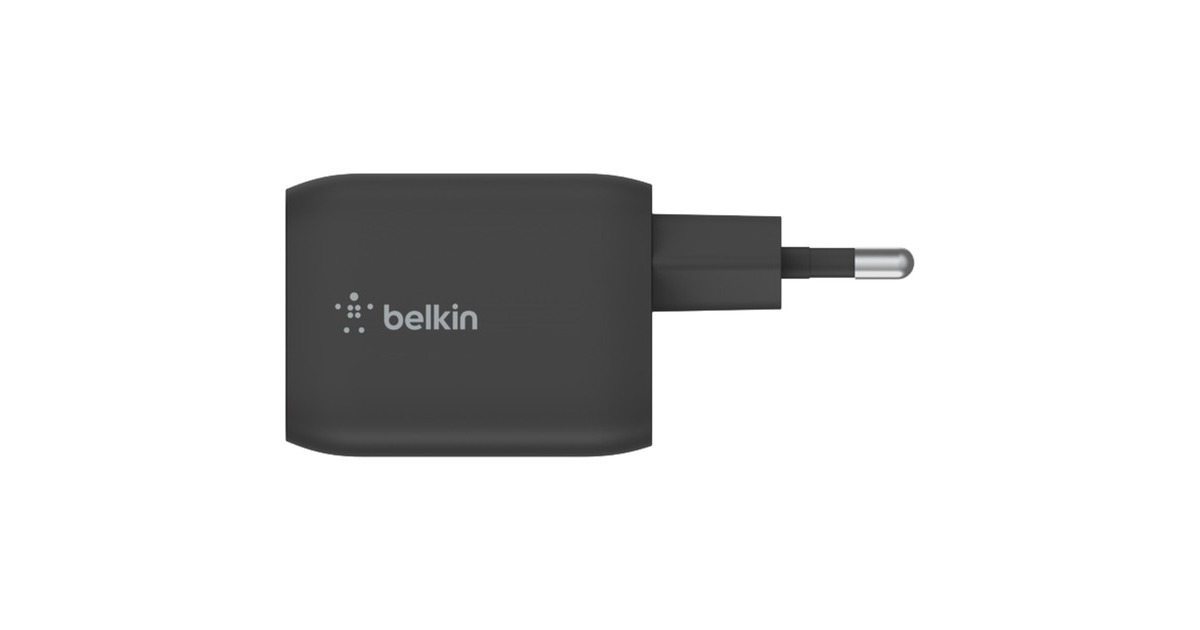BelkinBoostCharge Pro 2-poorts USB-C GaN-wandlader met PPS (65 W)  (Zwart)