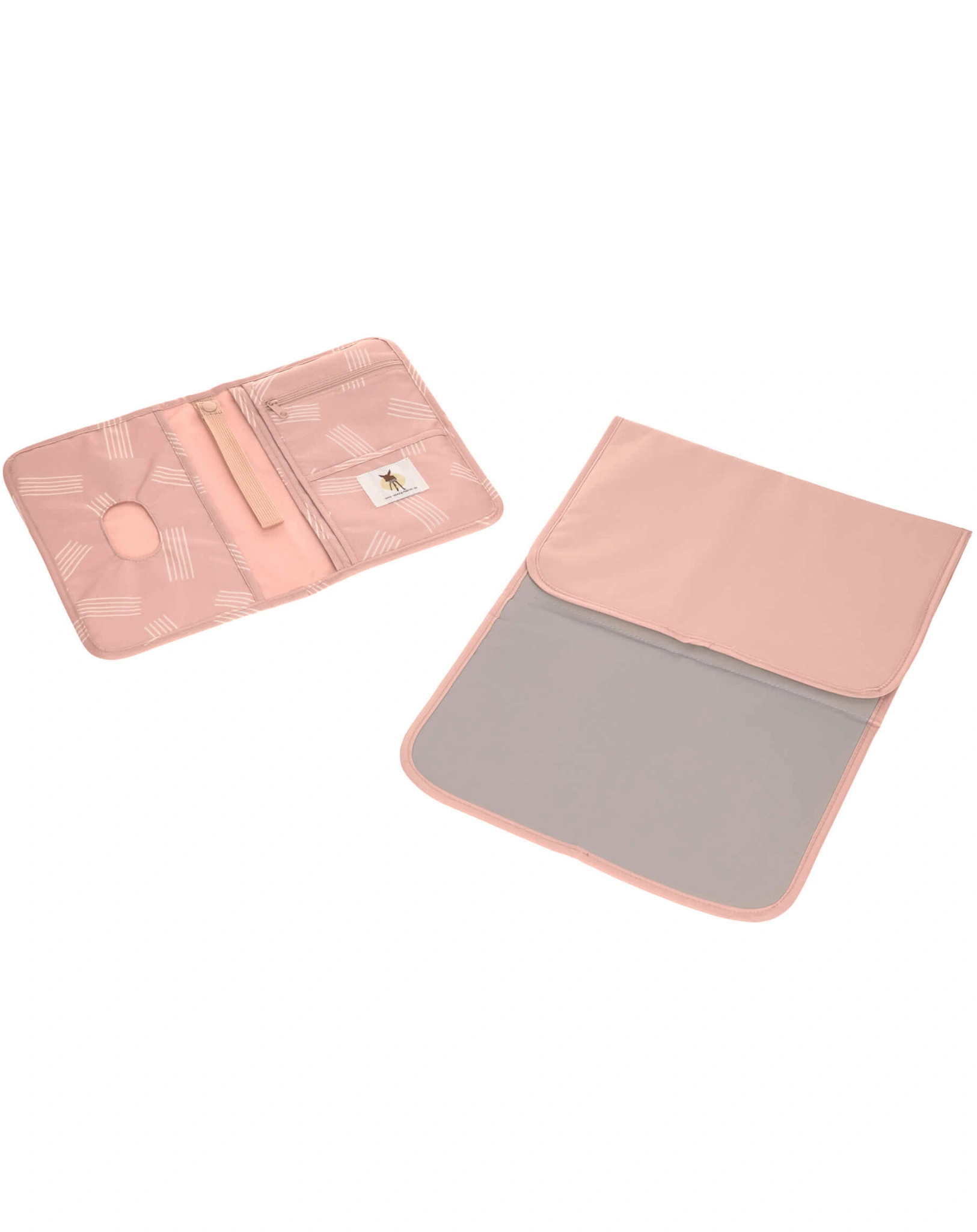 Windeltasche CHANGING PAD - SOFT STRIPES in rose