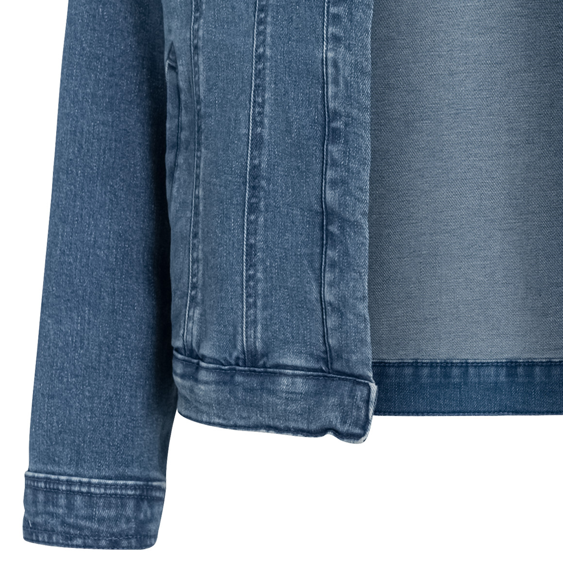 Gina Benotti Damen Jeansjacke ohne Verschluss blau