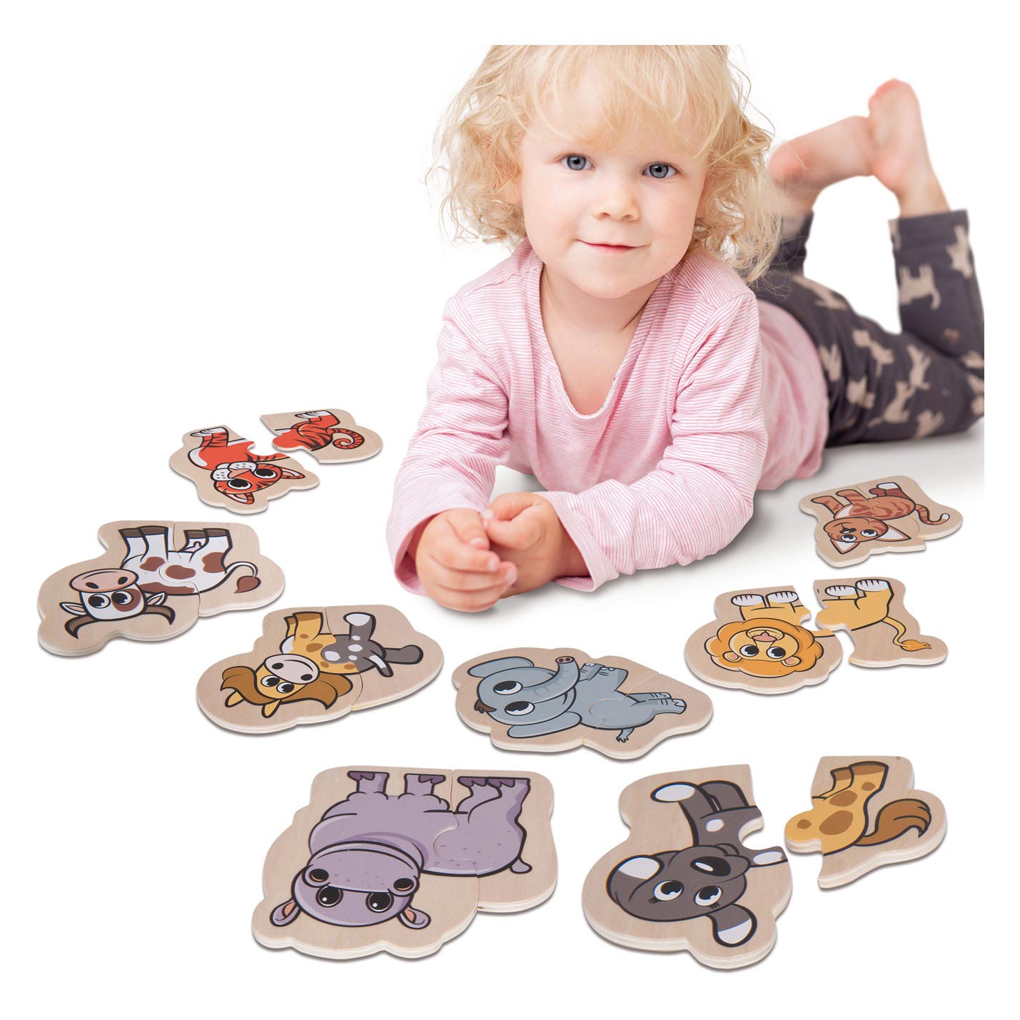 Eichhorn Houten Dierenpuzzel, 16st.