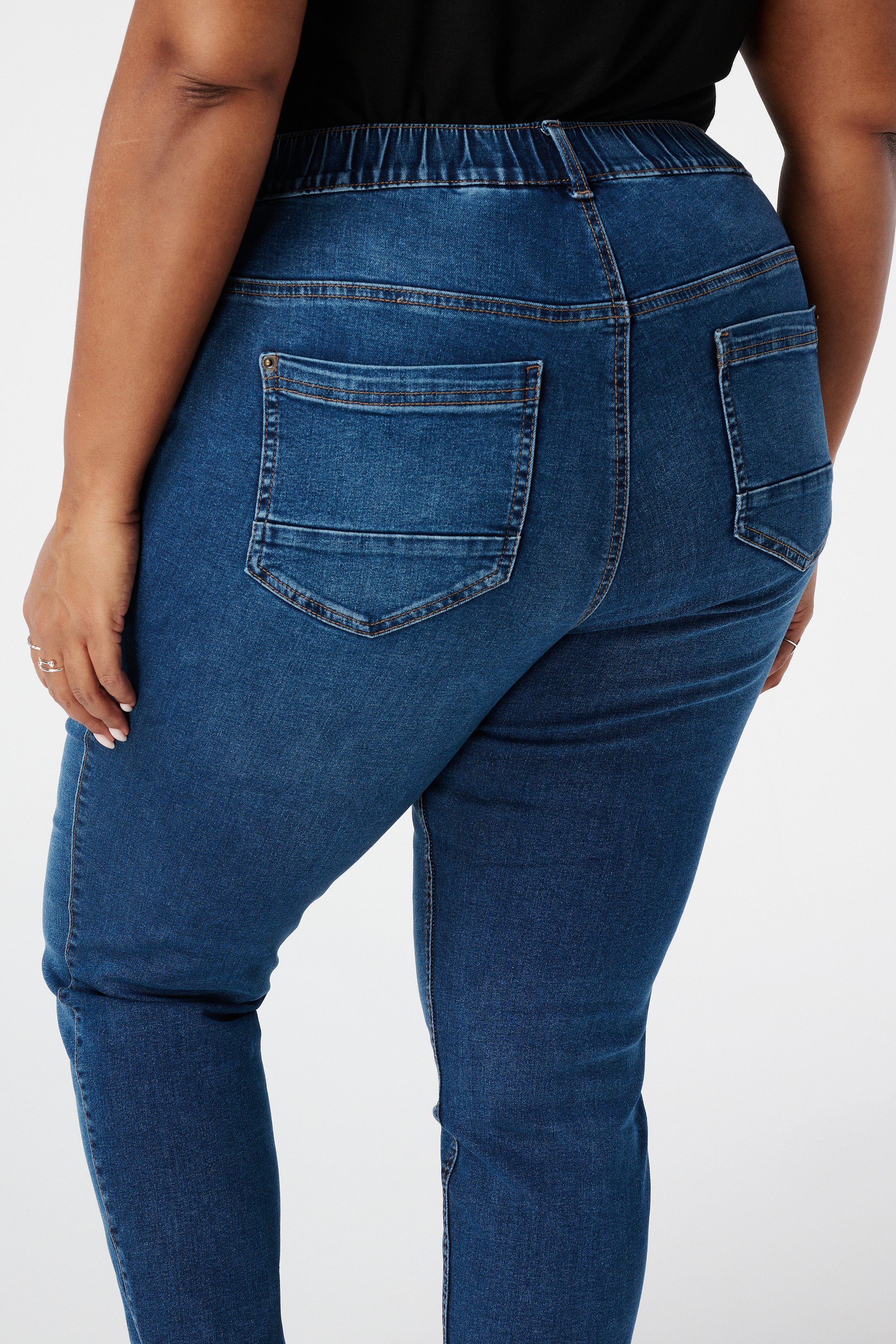 Tregging met denim look Dark Denim
