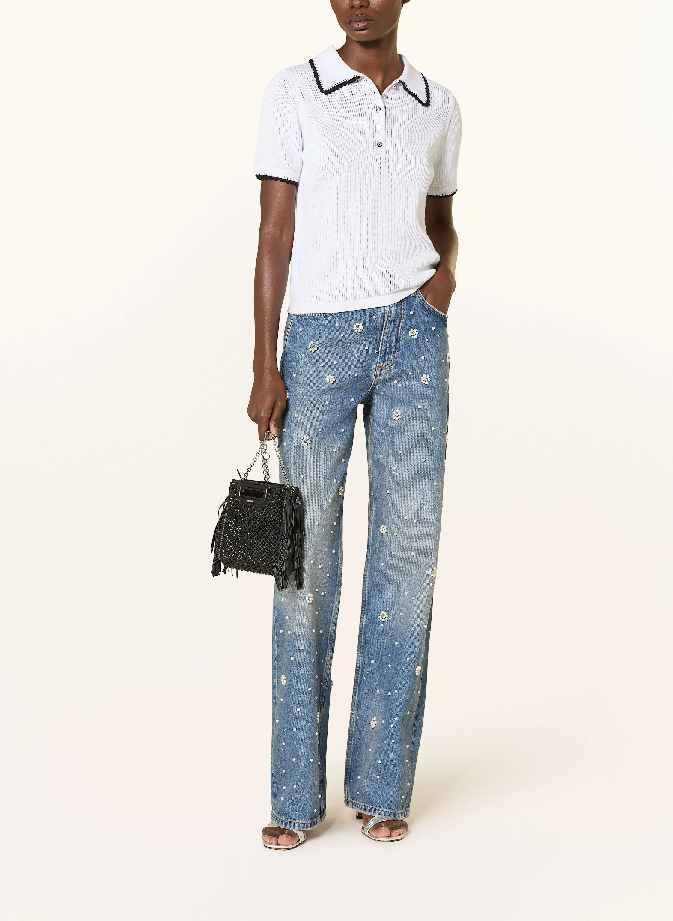 maje Strick-Poloshirt