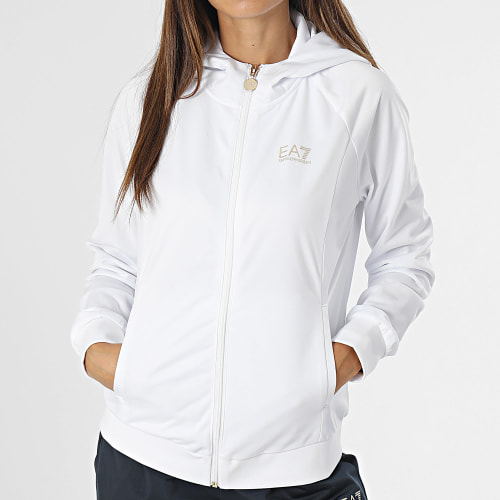 Ensemble De Survetement Femme 6RTV54 Blanc Bleu Marine