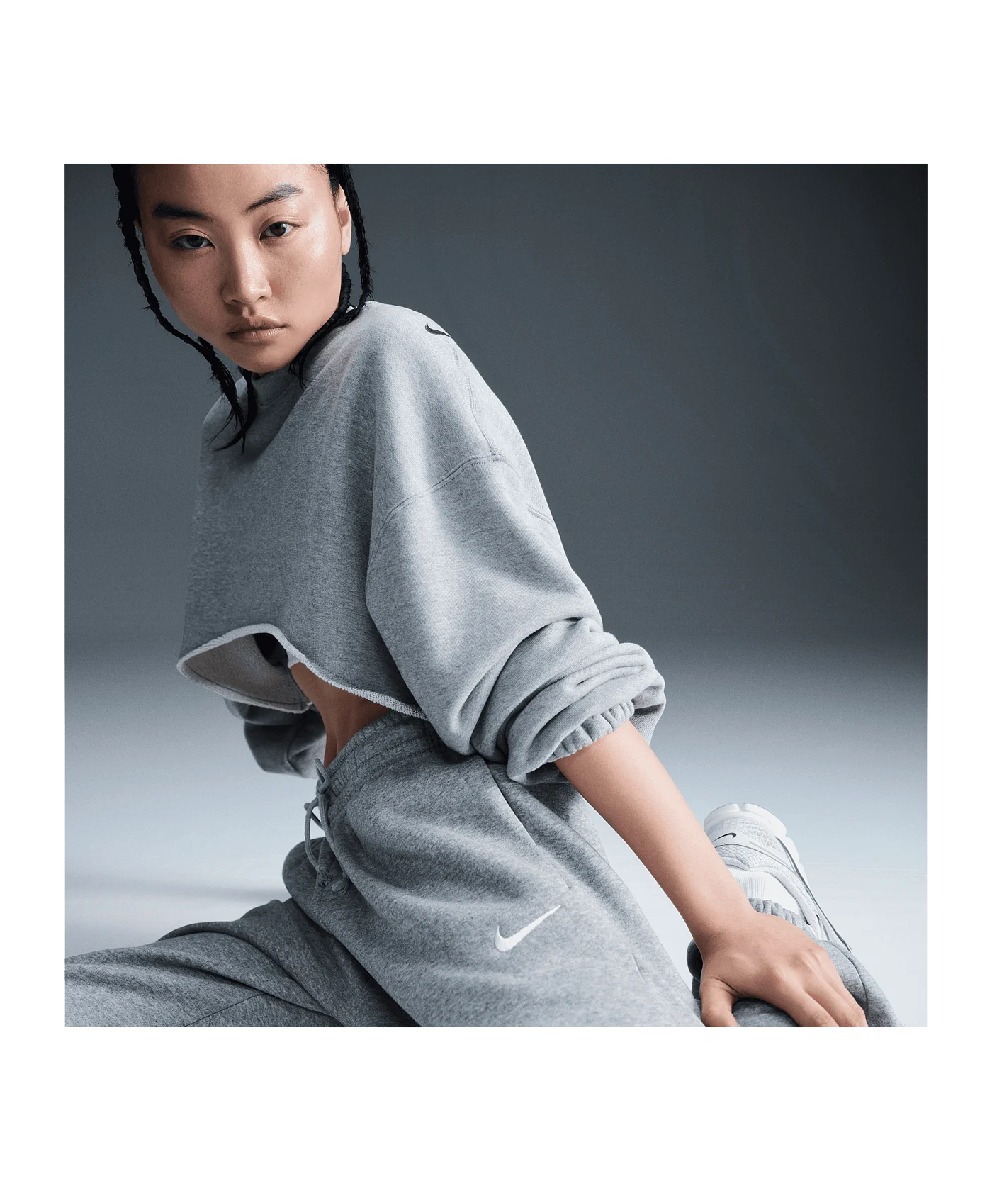 Nike Phoenix 2 Fleece Jogginghose Damen Grau F063
