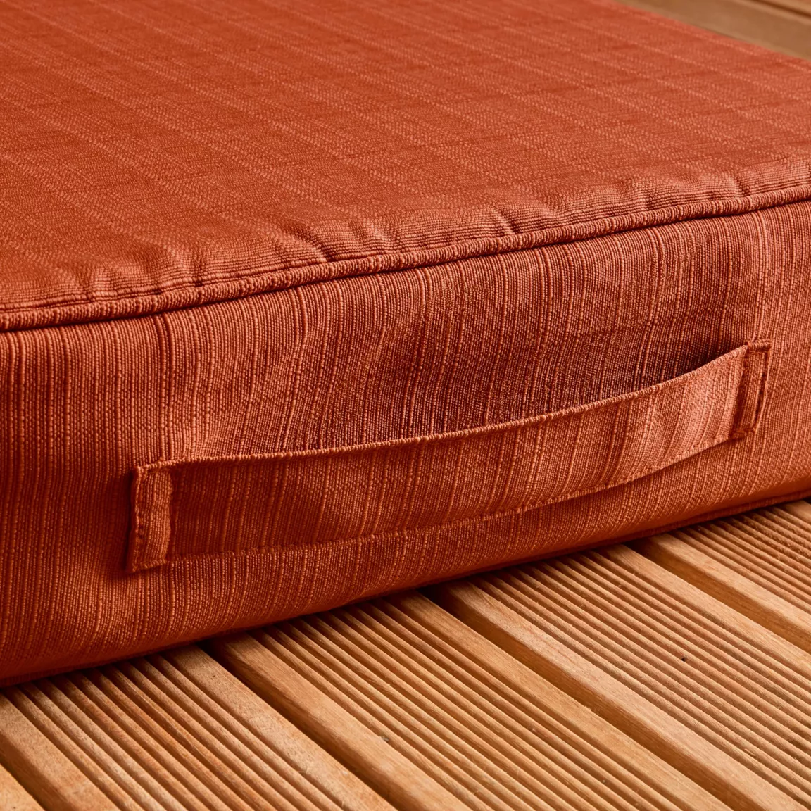 Coussin de sol extérieur déhoussable (45 x 45 cm) Sunset Terracotta