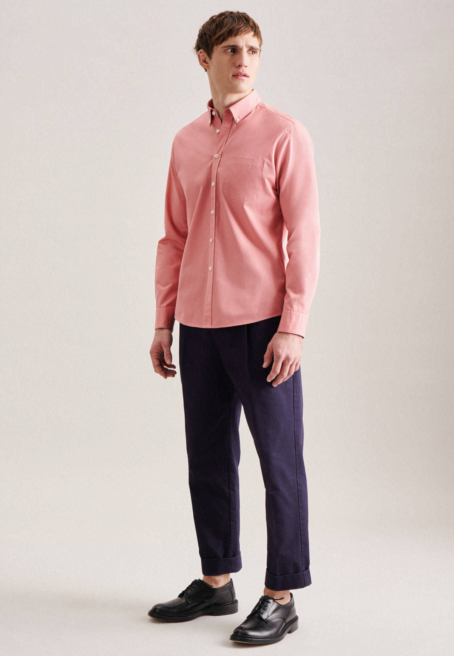 Seidensticker| Herren Casual Hemd Schwarze Rose