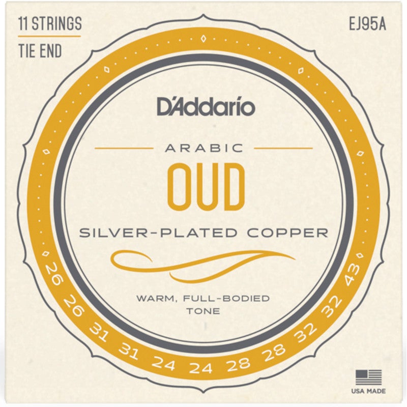 D'Addario EJ95A Normal Tension Oud 11-string Set Arabic Tuning snaren voor oud met Arabische stemming