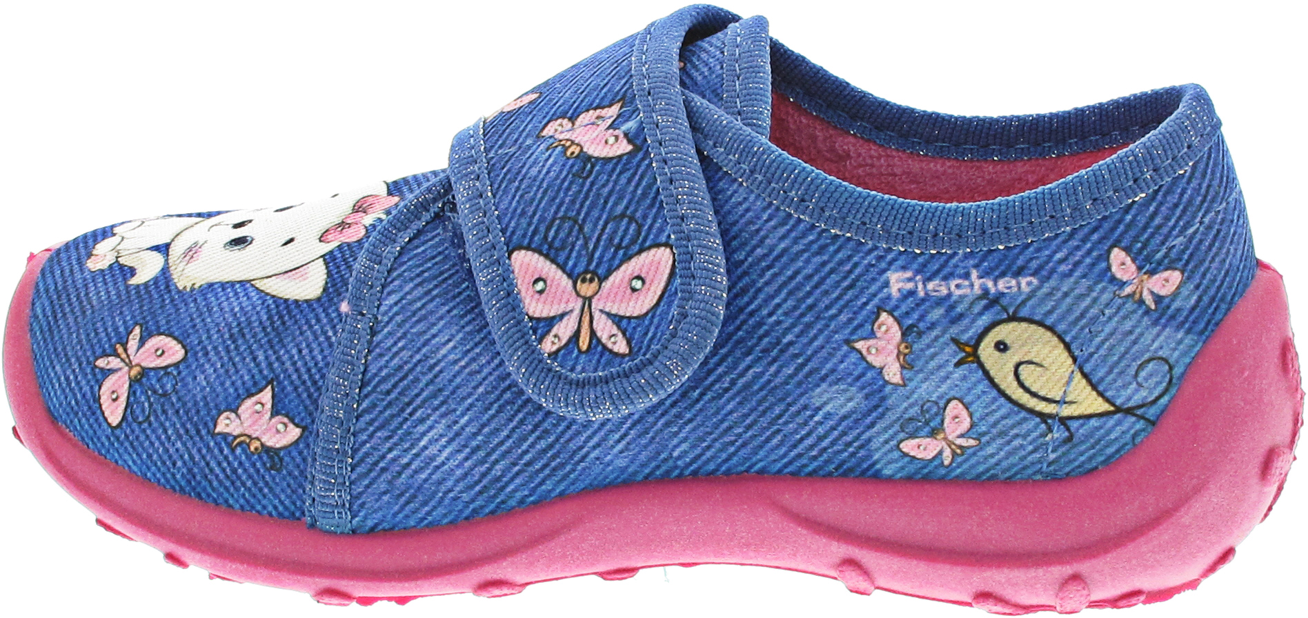 Fischer Markenschuhe Hausschuh blau