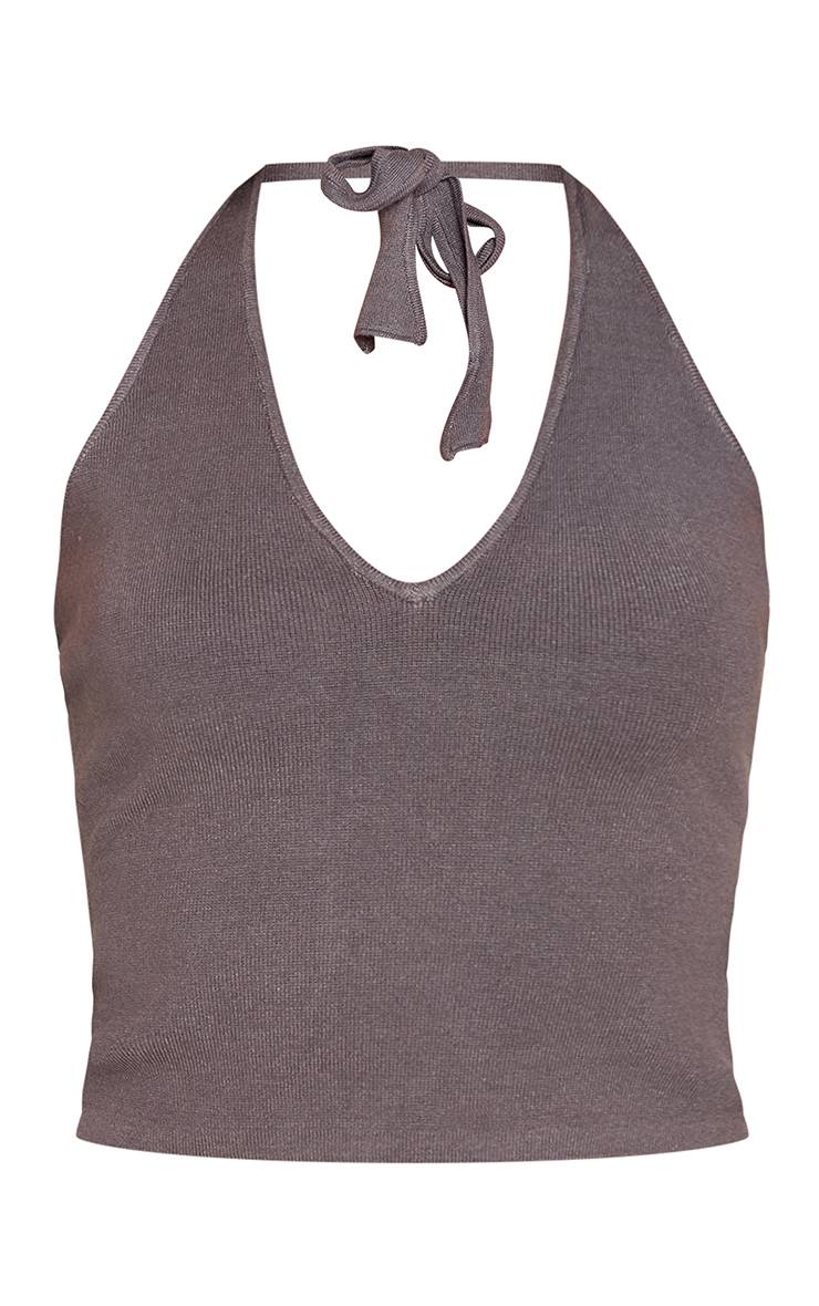 Charbon T-shirt Dos Nu En Maille