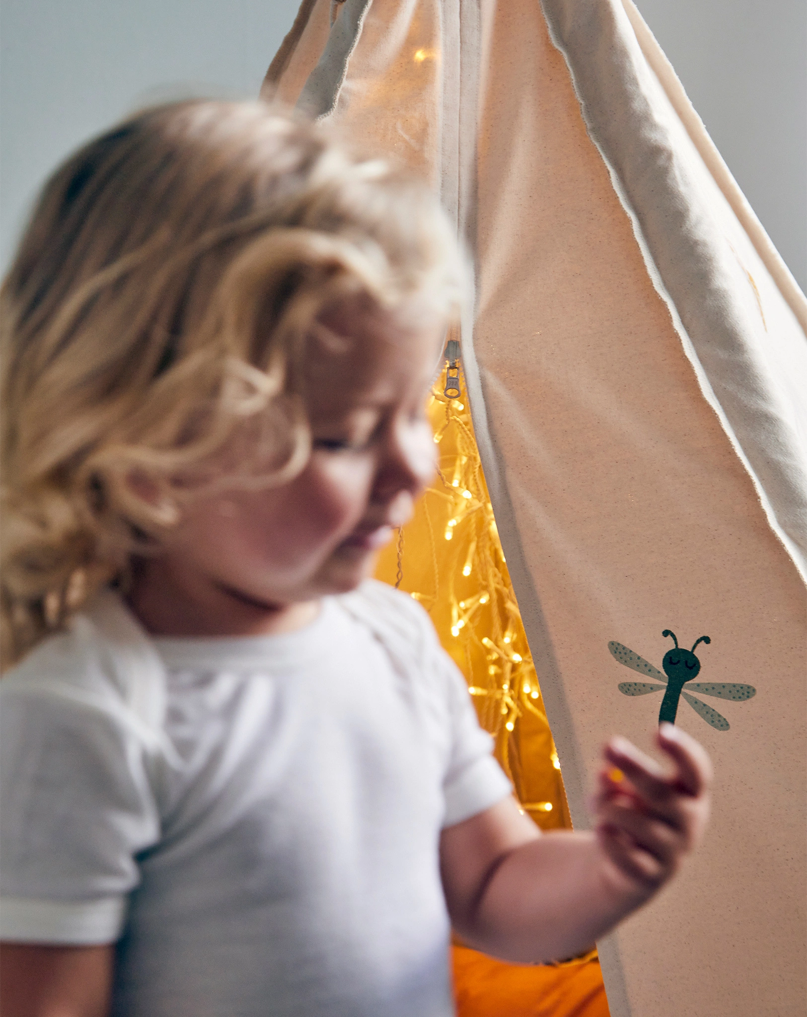 Spielzelt HIPPIE TIPI - BABY BUGS aus Stoff in natur
