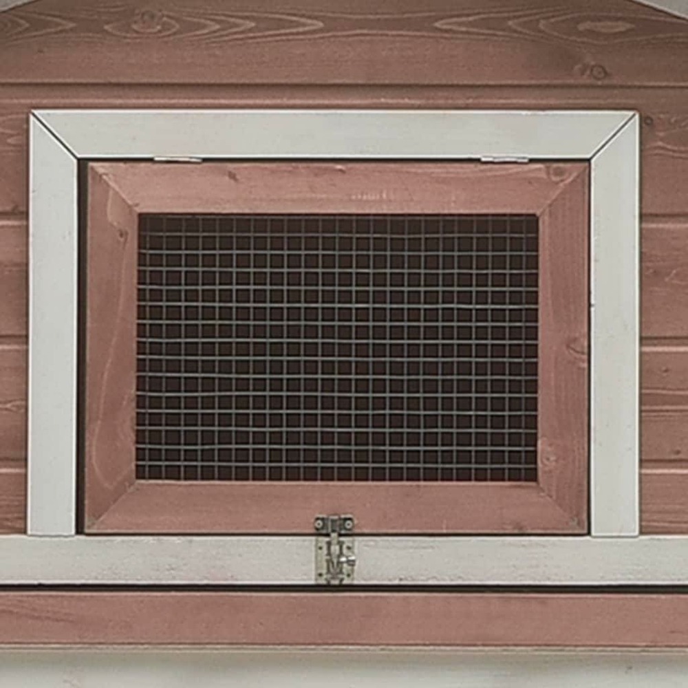 Clapier cage moka 303 x 60 x 86 cm pin massif et sapin