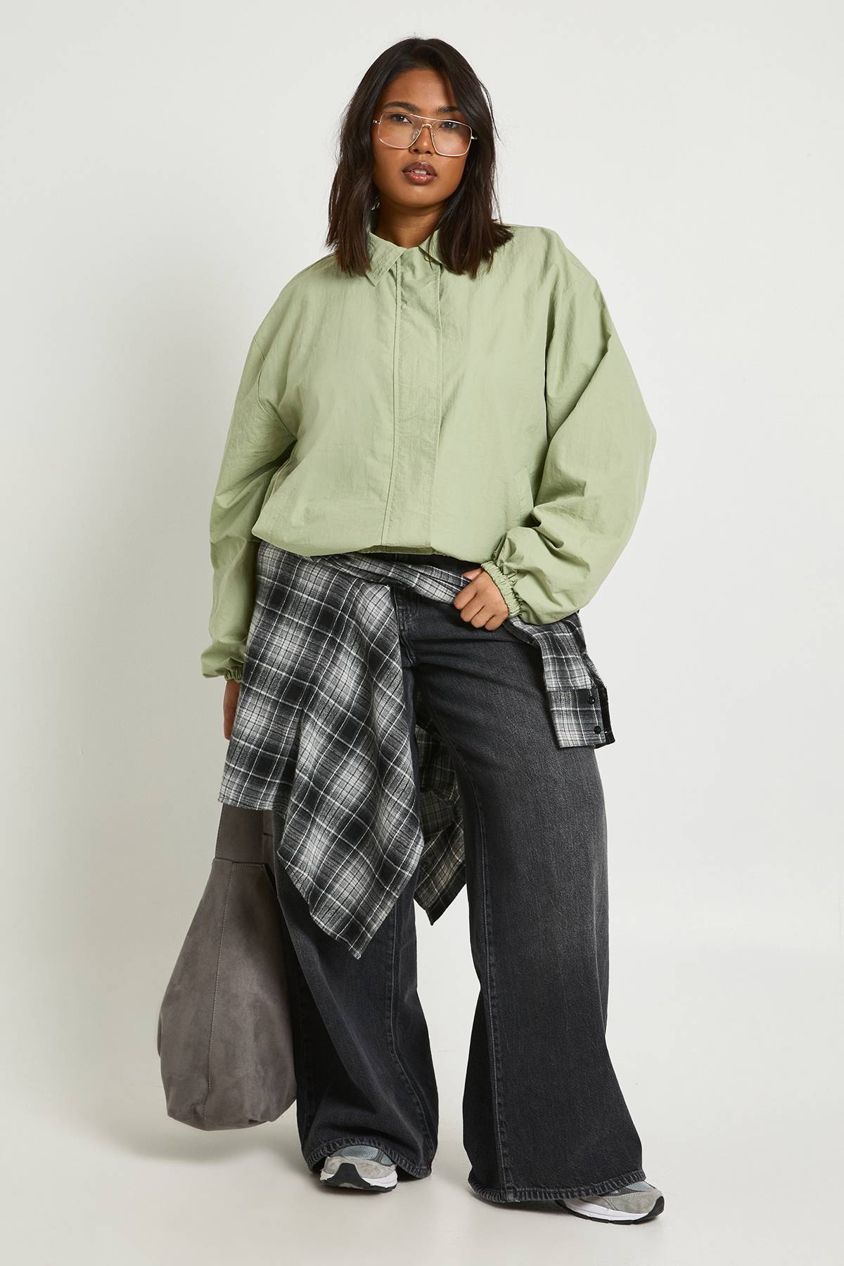 boohoo Blouson Bomber Oversize Grande Taille